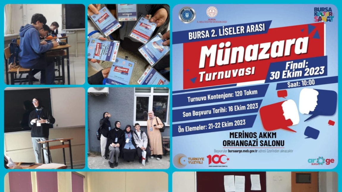 Öğrencilerimiz Bursa Büyükşehir Belediyesi ve Bursa İl MEM Tarafından Düzenlenen 2.Bursa Münazara Turnuvası'na Katıldılar