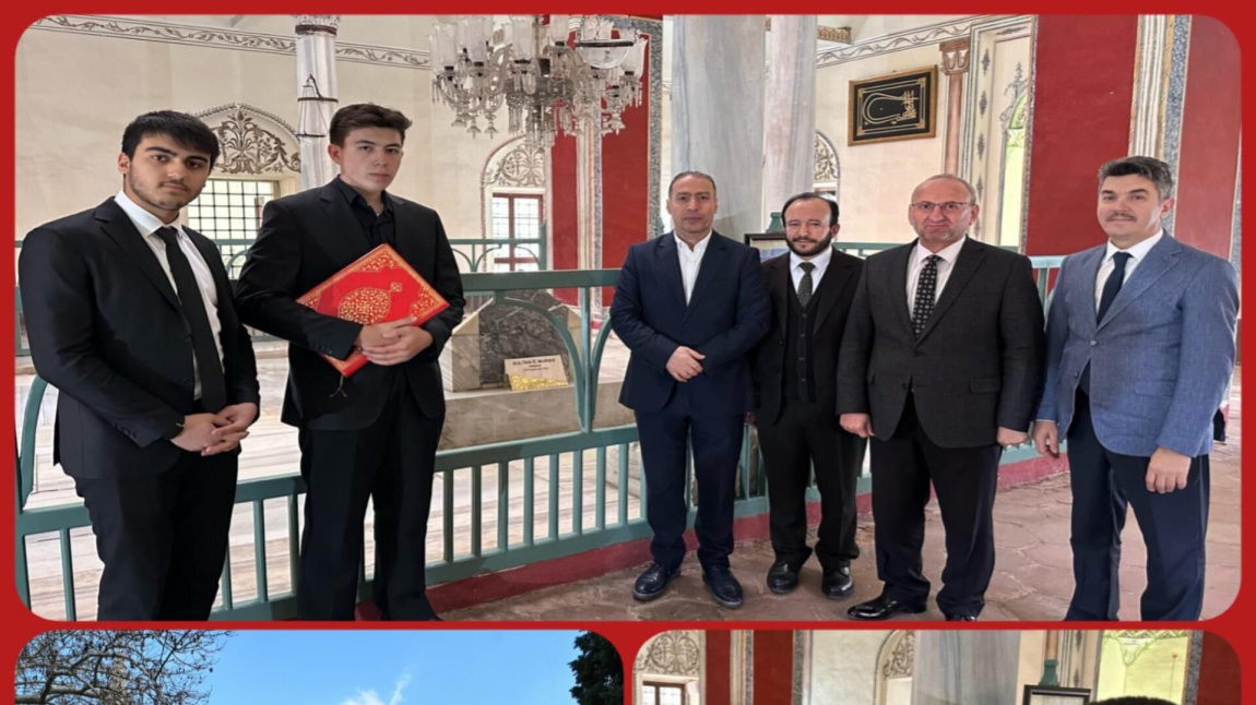 Öğrencilerimiz Bursa Büyükşehir Belediyesi nin Organizasyonuyla Sultan II. Murad Han'ın Kabri Başında Kur'an-ı Kerim Tilavet Edip Dua Ettiler
