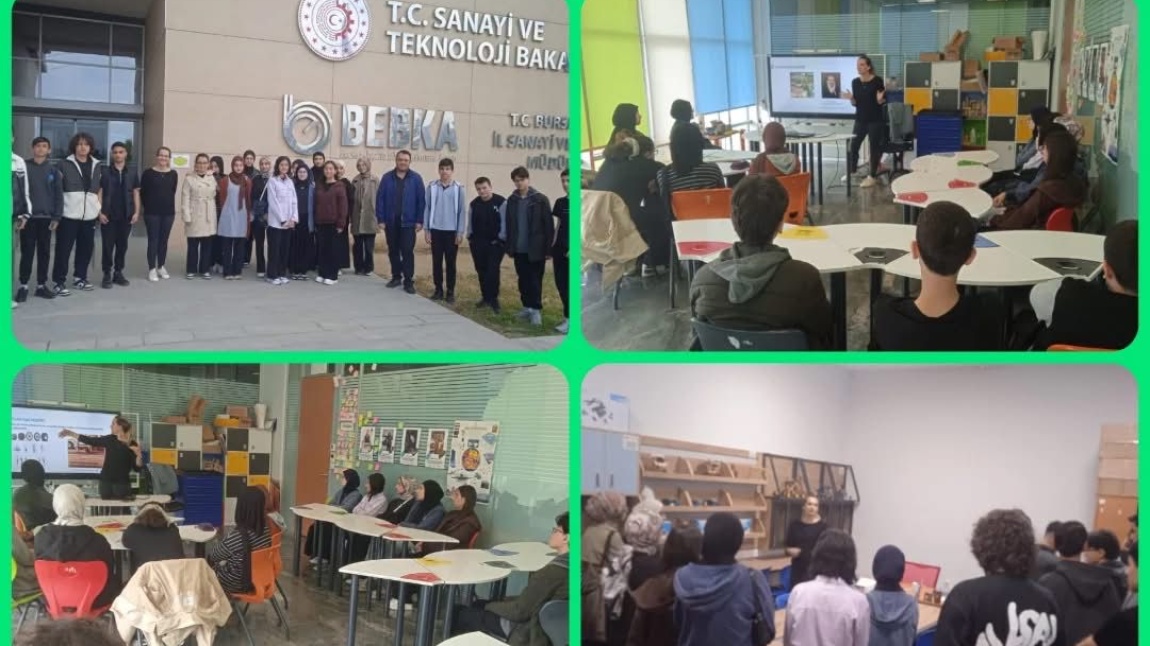 Hikmet Projesi 9. sınıflar Nisan ayı programı için Bursa İl Milli Eğitim Müdürlüğü İnovasyon Merkezini ziyaret ettik